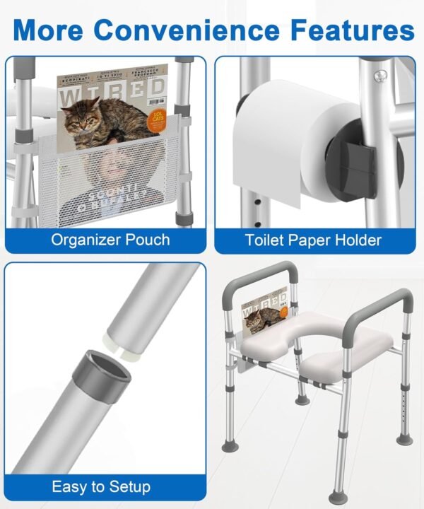 Raised Toilet Seat with Handles