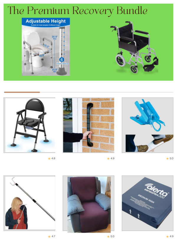 Complete Post-Hospital Discharge Equipment Kit (UK & Ireland). Everything you need for a parent being discharged from hospital