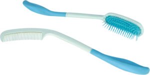 Brushing hair for limited mobility